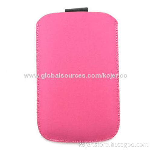 Case for iPhone, Made of Frosted Material, Retractable Pull-tab and Velcro Closure